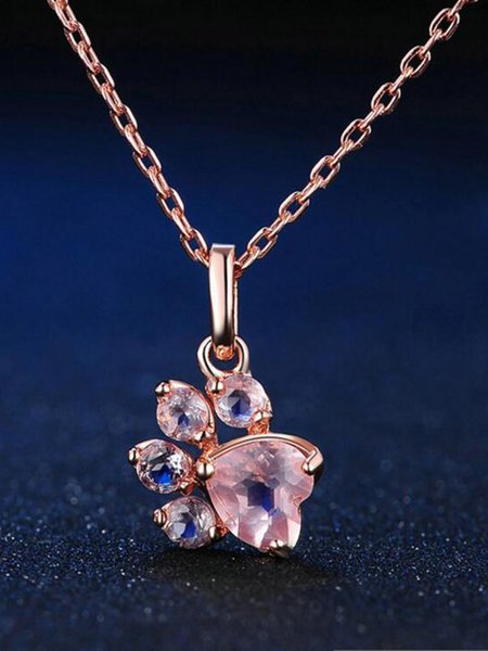 

Cute Crystal Cat Claw Necklace, As picture, Necklaces