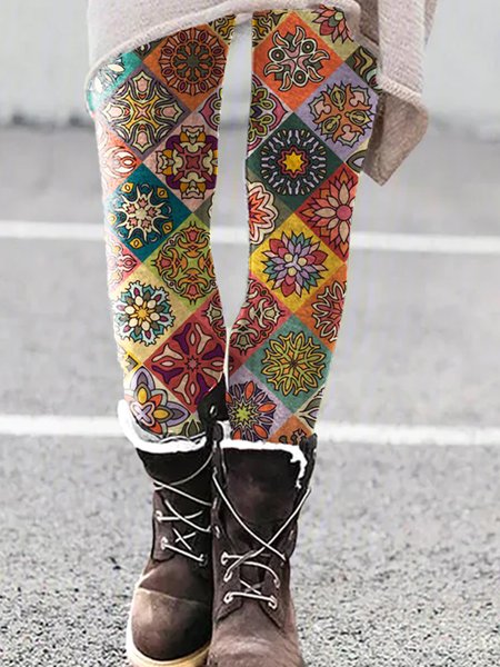 

Geometric Pants, Yellow, Leggings