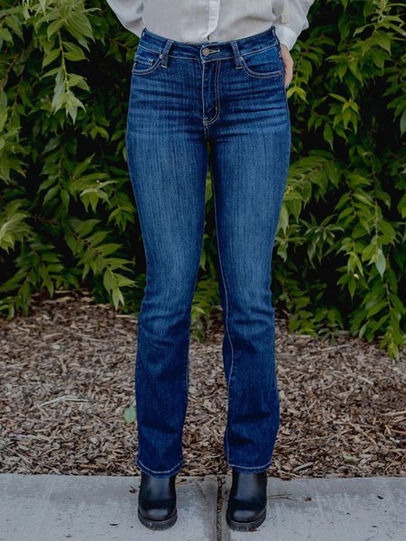 

Loosen Denim Pants, Blue, Pants