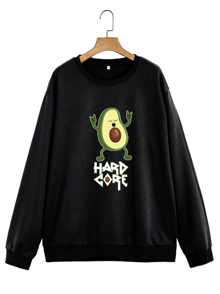 

Unocis Fun Printed Round Neck Sweatshirt, Black, Sweatshirts