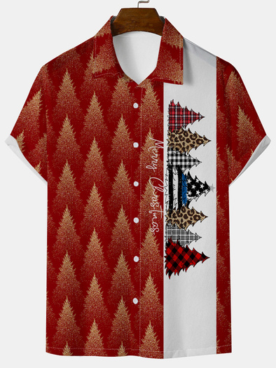 

Shirt Collar Vintage Plants Shirts & Tops, Red, Shirts ＆ Blouse