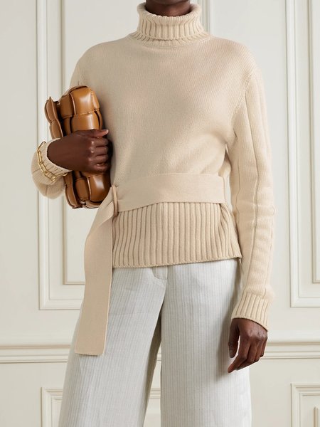 

Long sleeve Elegant Regular Fit Sweater, Apricot, Pullovers