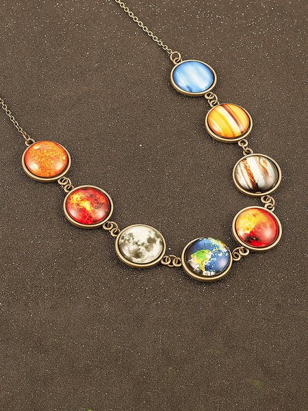 

Personality Planet Alloy Necklace, As picture, Necklaces
