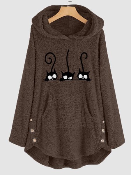 

Casual Hooded Loosen Sweatshirt, Coffee, Hoodies & Sweatshirts