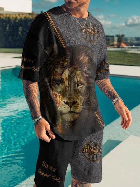 

Cotton Blends Two Piece Sets, Color2, Men's sets