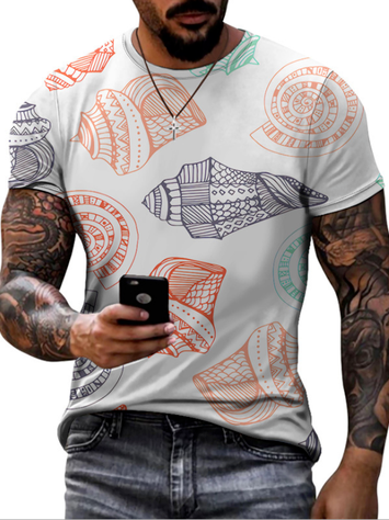 

Cotton Blends Short Sleeve Shirts & Tops, White, Men's t-shirts