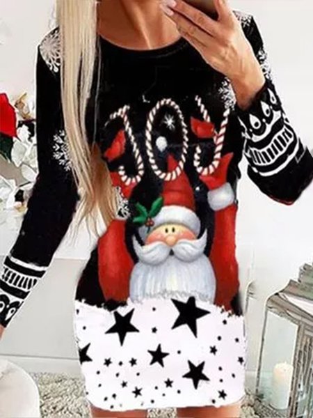 

Regular Fit Flannel Dresses, As picture, Mini Dresses