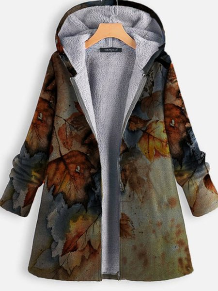 

Hooded Vintage Outerwear, Multicolor, Outerwear