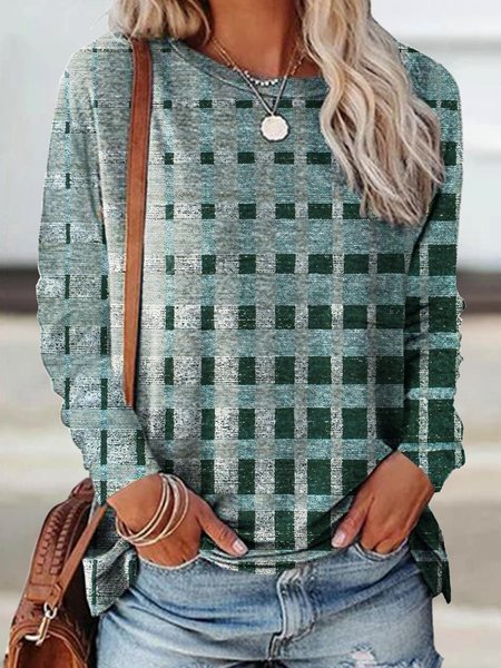 

Casual Geometric Sweatshirt, As picture, Hoodies & Sweatshirts