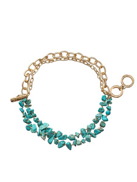 

Ethnic Style Turquoise Alloy Bracelet, As picture, Bracelets