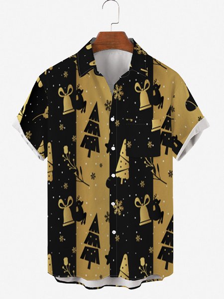 

Merry Christmas Gift Short Sleeve Vintage Shirts & Tops, As picture, Shirts