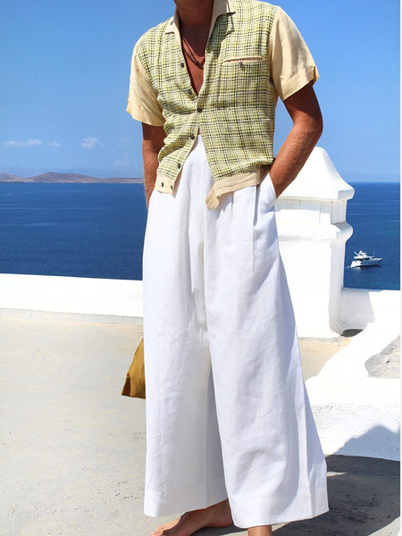 

Plain Pants, White, Men's pants