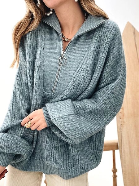 

Loosen Casual Wool/Knitting Sweater, Gray, Sweaters & Cardigans