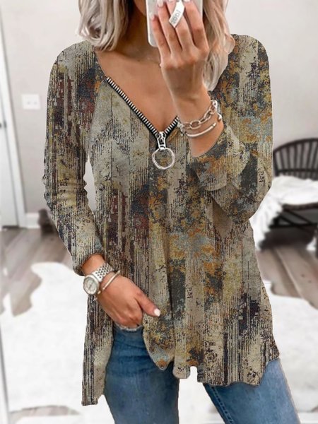 

a Righe Allentare Casuale Top, Come immagine, T-Shirts