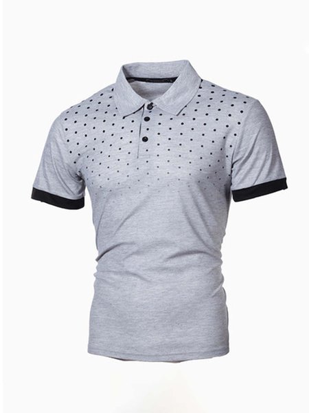 

Casual Cotton Blends Short Sleeve Polo shirt, Color1, Men's t-shirts