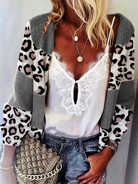 

Leopard Outerwear, Multicolor, Cardigans