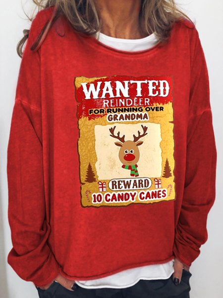 

Wanted: Reindeer For Running Over Grandma Hallmark Movie Christmas Sweatshirt, Red, Hoodies&Sweatshirts