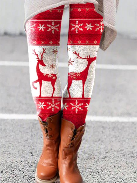 Pantaloni, Rosso, Leggings