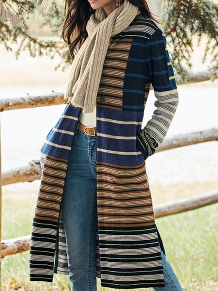 

Striped Outerwear, Multicolor, Cardigans
