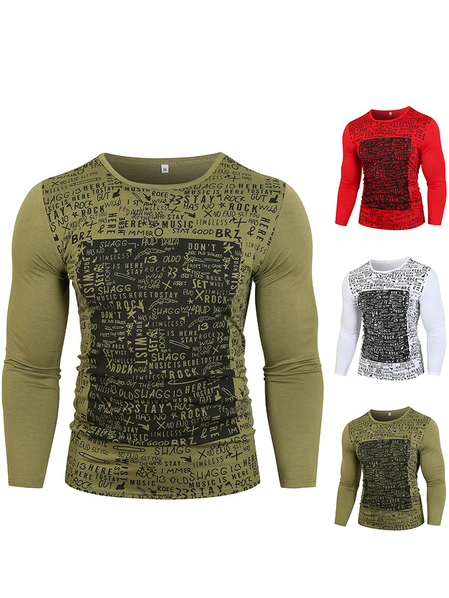 

Casual Crew Neck Shirts & Tops, Green, T-shirt