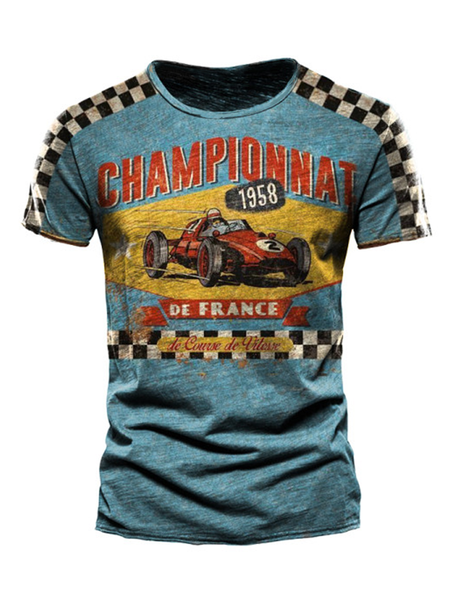 

Vacation Crew Neck Shirts & Tops, As picture, Men's t-shirts