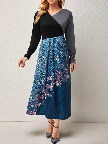 

Basics Floral Dresses, Black-blue, Floral Dresses