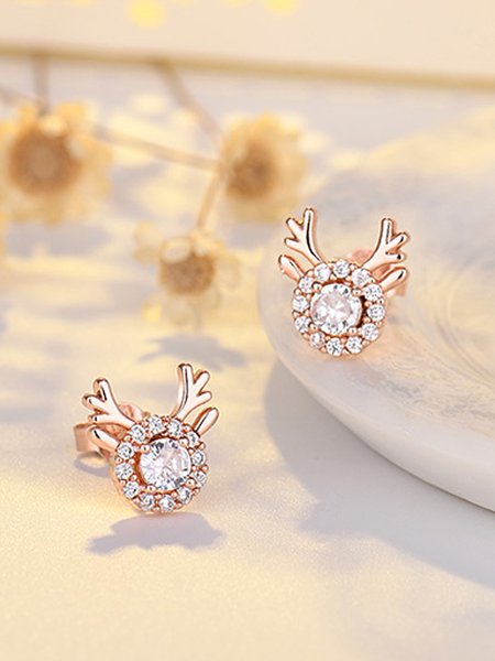 

Christmas Casual Animal Earrings, Rose gold, Earrings