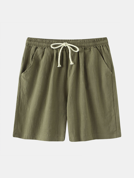 

Plain Casual Pants, Army green, Men's shorts
