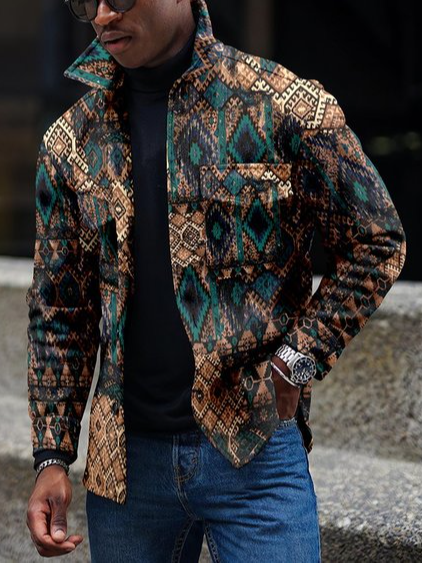 

Casual Stand Collar Jackets, Brown, Outerwear
