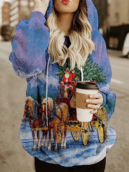 

Christmas Casual Sweatshirt, Blue, Hoodies&Sweatshirts