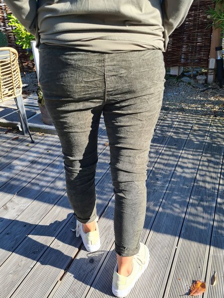 

Plain Casual Pants, Green, Pants