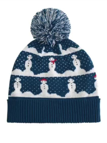 

Christmas Snowman Polka Dot Warm Hat, As picture, Women Hats