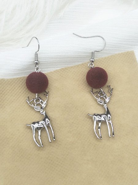 

Vintage Casual Christmas Earrings, Silver, Earrings