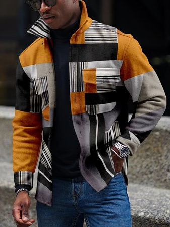 

Long Sleeve Casual Jackets, Yellow, Jacket