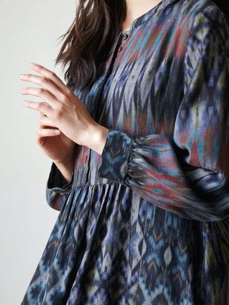 

Vintage V Neck Dresses, Multicolor, Midi Dresses