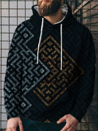 

Casual Crew Neck Cotton Sweatshirt, Black, Hoodies