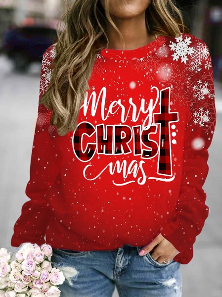 

Merry Christmas Women's Sweatshirt, As picture, Hoodies&Sweatshirts