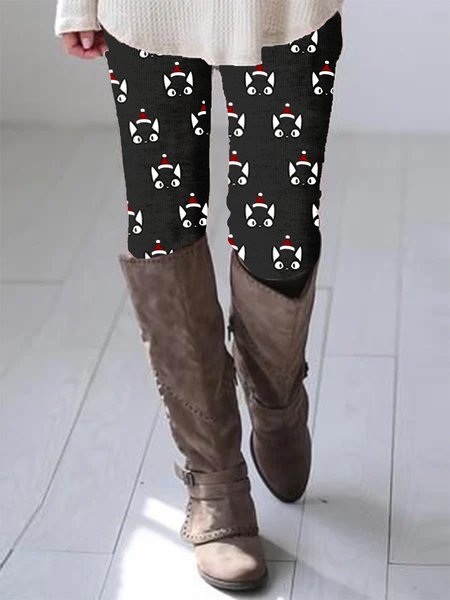 

Skinny Casual Pants, Black, Leggings