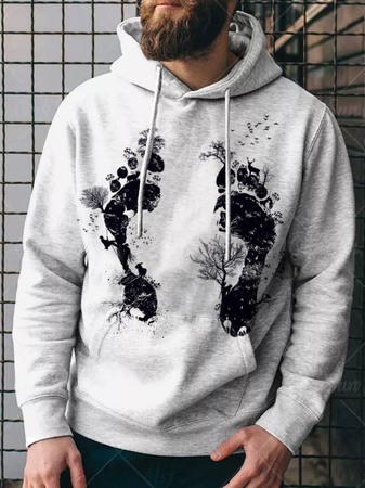 

Long Sleeve Casual Sweatshirt, Gray, Hoodies&Sweatshirts