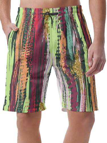 

Casual Striped Pants, As picture, Men's shorts