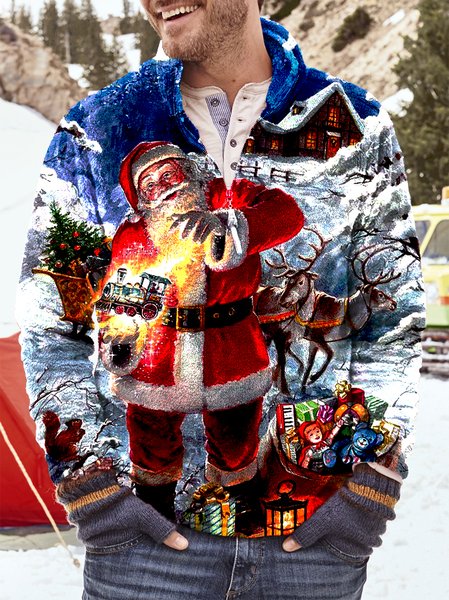 

Christmas Long Sleeve Casual Sweatshirt, Blue, Hoodies&Sweatshirts