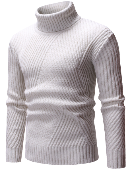 

High Neck Casual Sweater, Apricot, Sweater