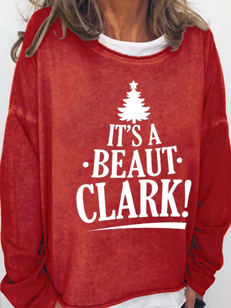 

It's A Beaut Clark Casual Cotton Blends Sweatshirts, Red, Hoodies&Sweatshirts