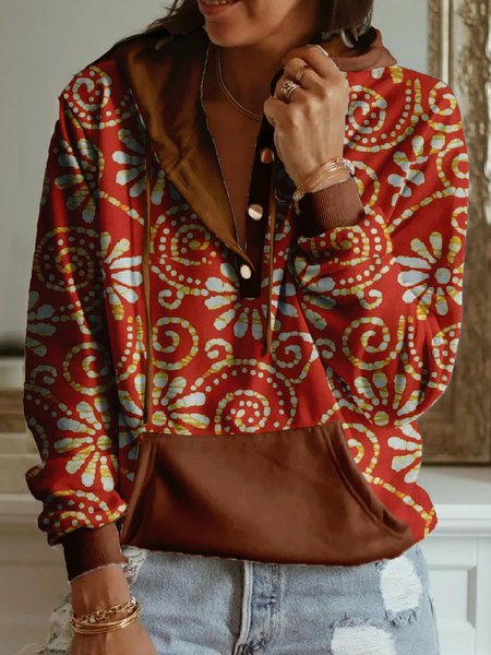 

Vintage Loosen Sweatshirt, Orange red, T-Shirts