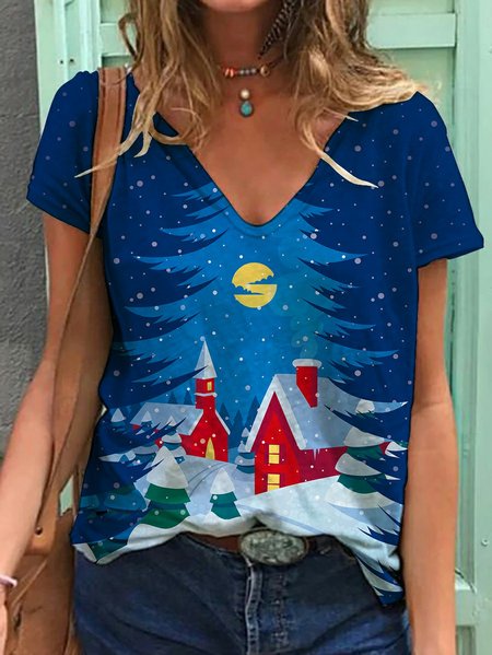 

Christmas Eve Women's T-shirt, Blue, T-shirts
