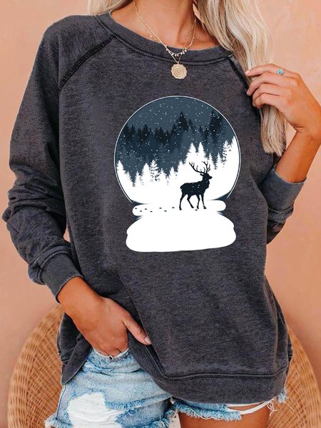 

Xmas Reindeer Animal Sweatshirt, Deep gray, Hoodies&Sweatshirts
