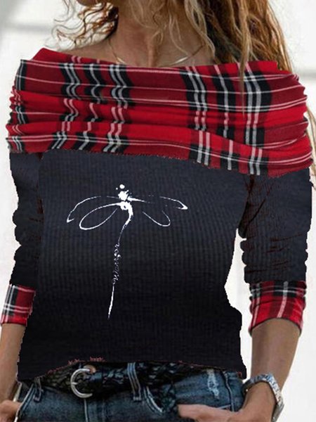 

Casual Checked/Plaid Shirts & Tops, Black, Tops
