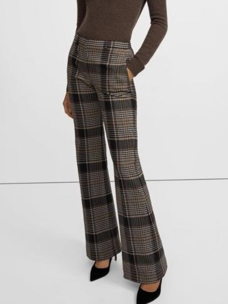 

Winter Slightly stretchy Work Formal Straight Leg Pants, As picture, Wide Leg Pants