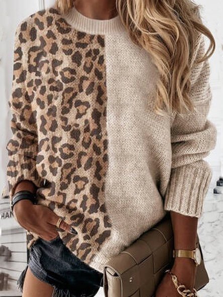 

Leopard Sweater, Multicolor, Sweaters & Cardigans