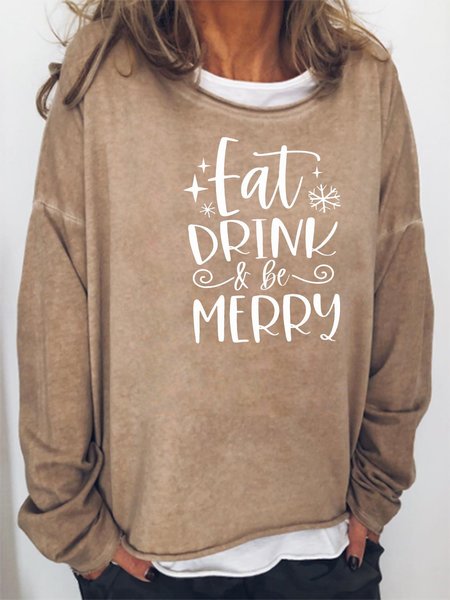 

Eat Drink and Be Merry Sweatshirt, Khaki, Hoodies&Sweatshirts